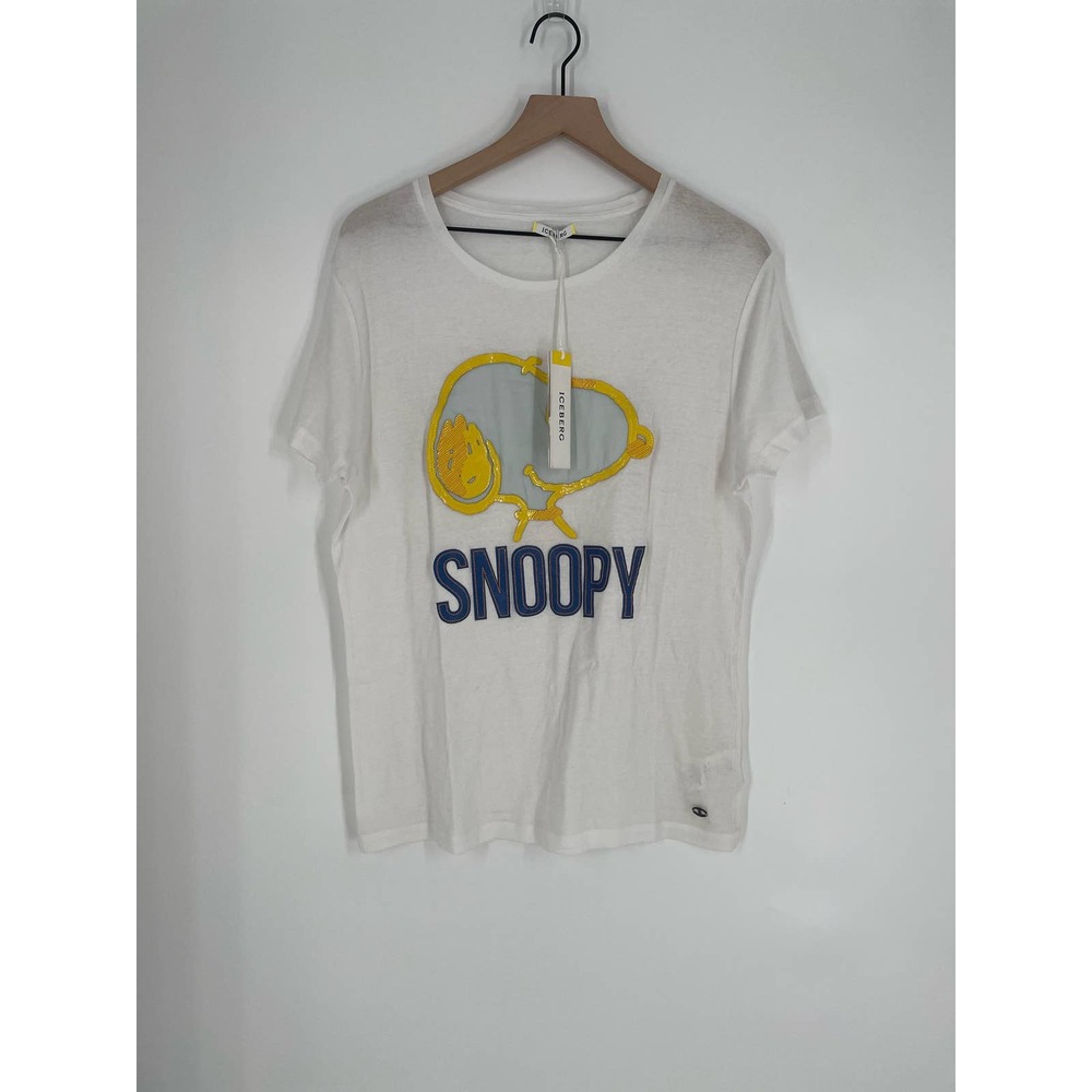 Women's Iceberg X Snoopy White T-Shirt Size: EU 38 NWT